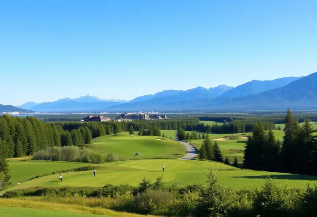 Scenic view of Anchorage Golf Course