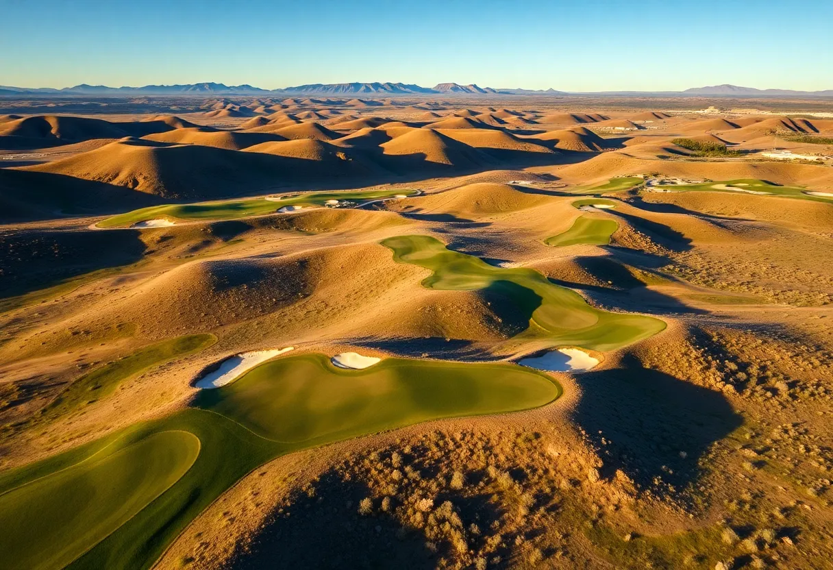 Aerial view of Black Mesa golf course