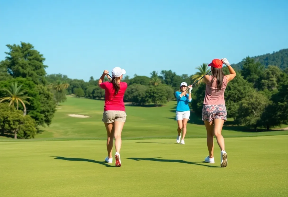 Women golfers competing at the Blue Canyon Ladies Championship in Thailand 2025
