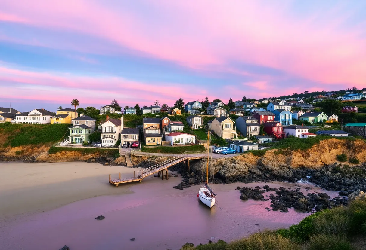 Beautiful coastal landscape of Carmel-by-the-Sea with art galleries and beaches.