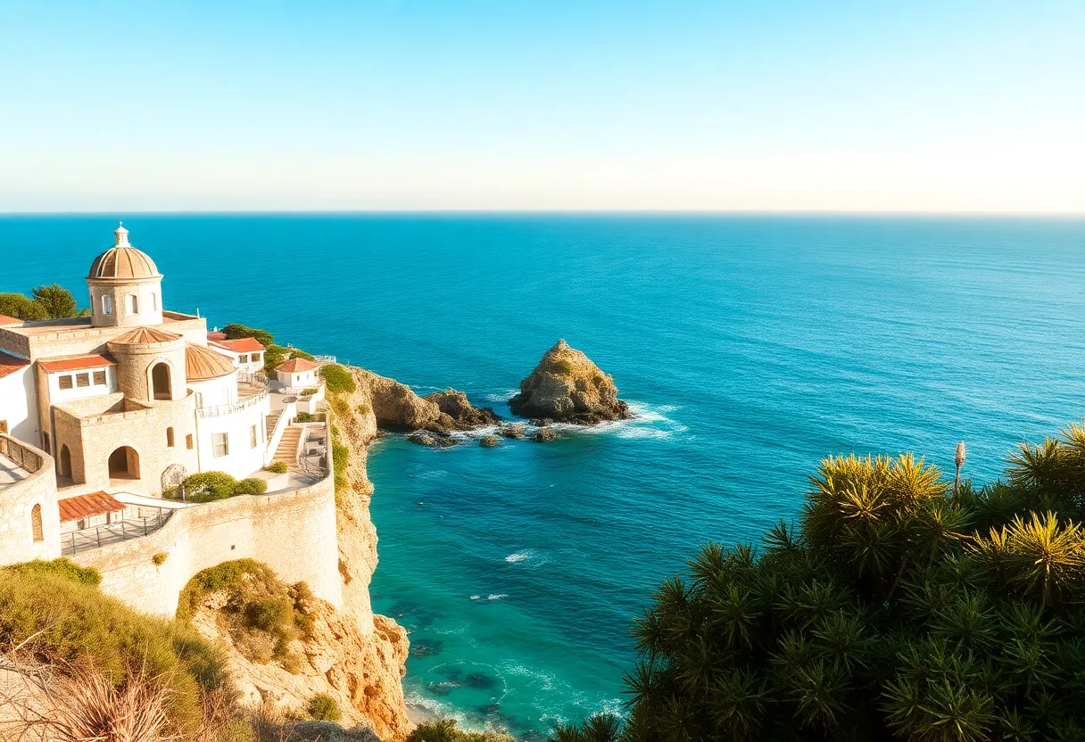 Breathtaking view of the Carmel coastline showcasing art culture.