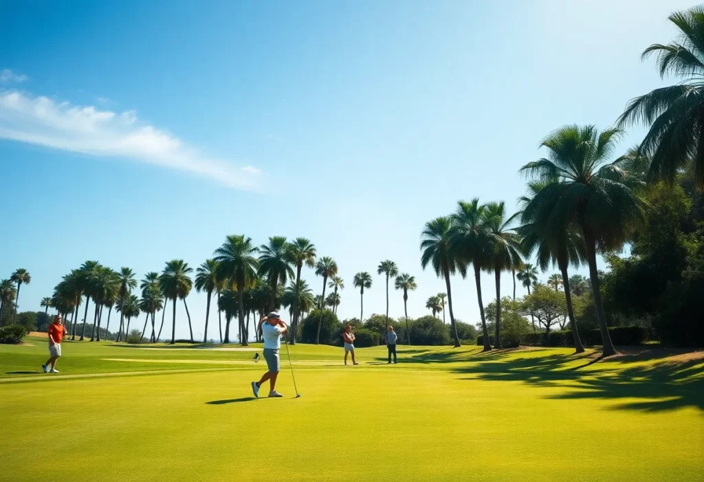 Sunshine on a golf course in California