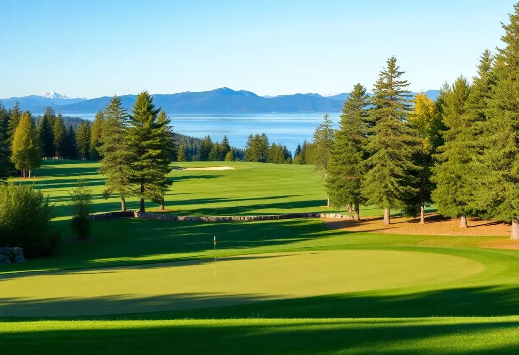 Scenic golf course view in Coeur D'Alene, Idaho