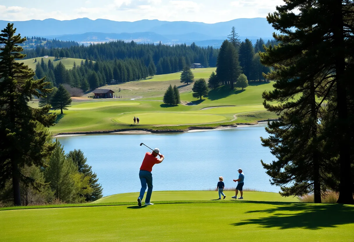 A golfer on a beautiful golf course during the Golf Travel Awards.