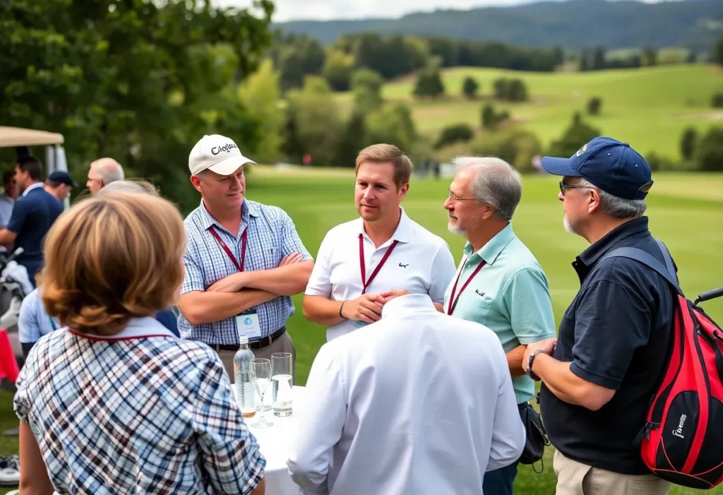 Golf travel writers networking at Heathrow Legacy Country Club