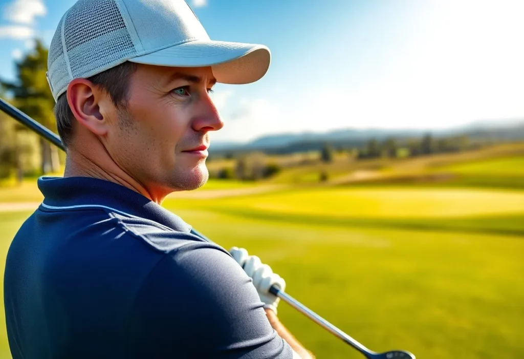 Golfer focusing on game despite jet lag