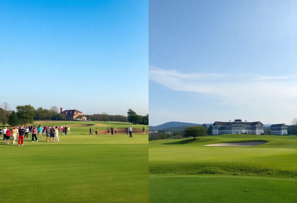 Comparison of golfing environments in Albany and South Korea