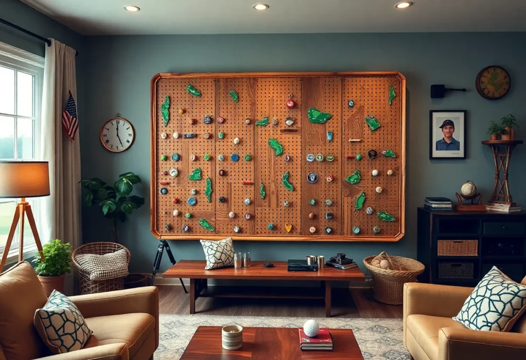 Stylish pegboard used to track Top 100 golf courses