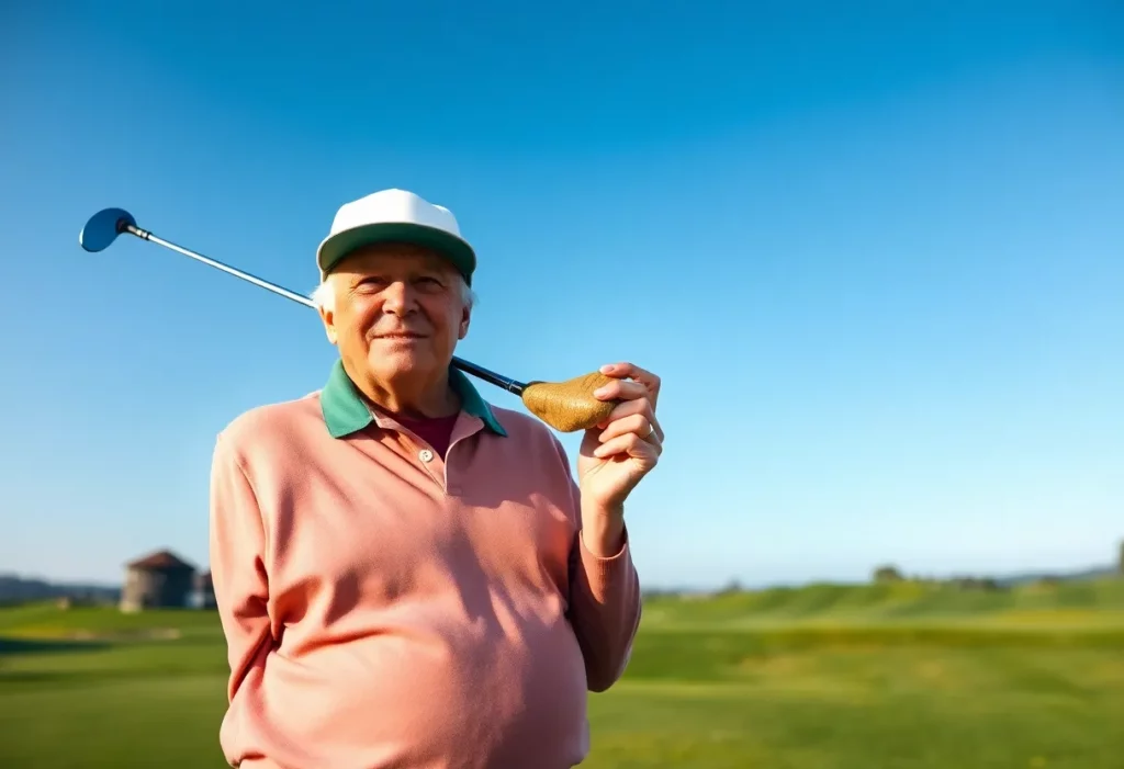 Portrait of Jack Nicklaus on the golf course