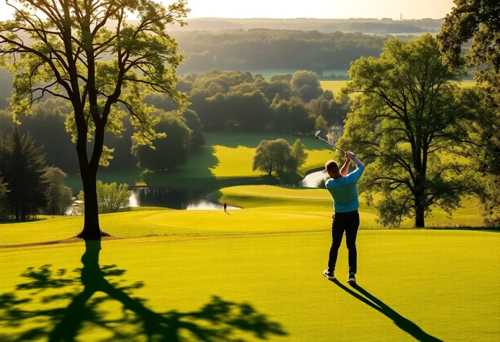 Luxurious golf course at Les Bordes Estate in Loire Valley