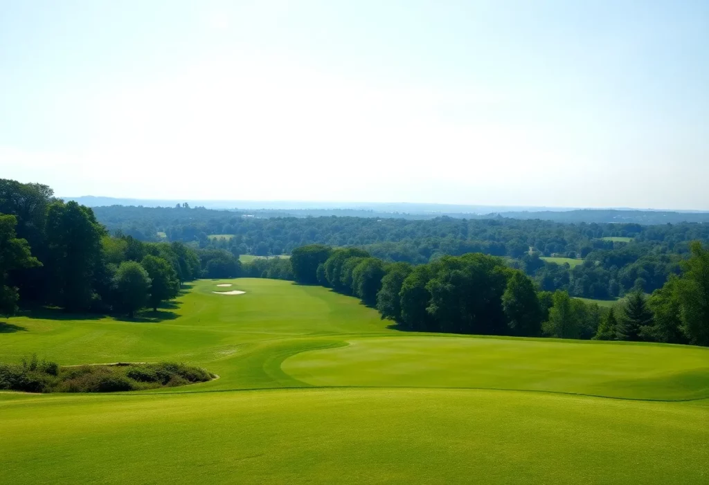 A lush golf course ready for a tournament