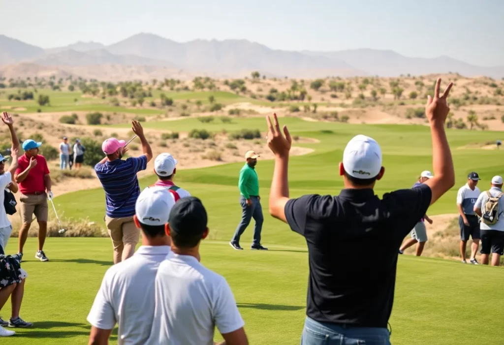 LIV golfers competing during the Saudi International tournament in Riyadh.