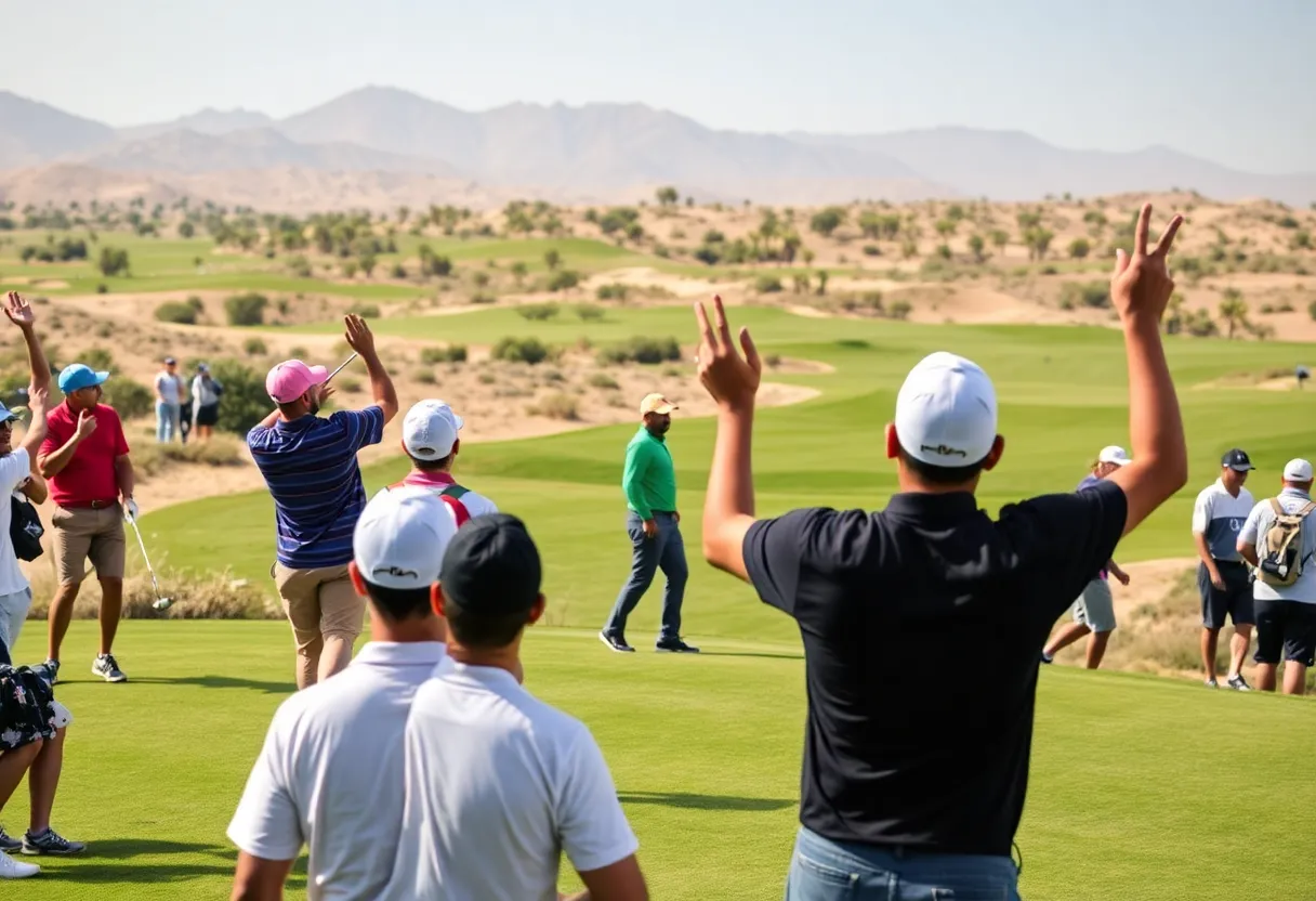 LIV golfers competing during the Saudi International tournament in Riyadh.