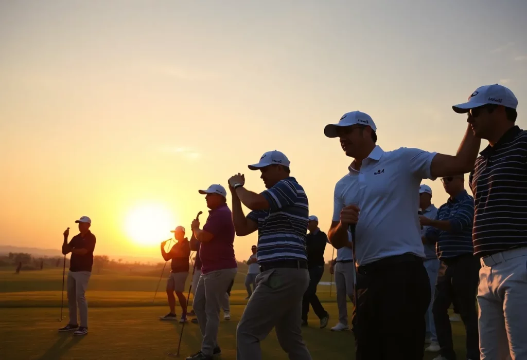 A thrilling moment from the LIV Golf Showdown at Riyadh Golf Club.