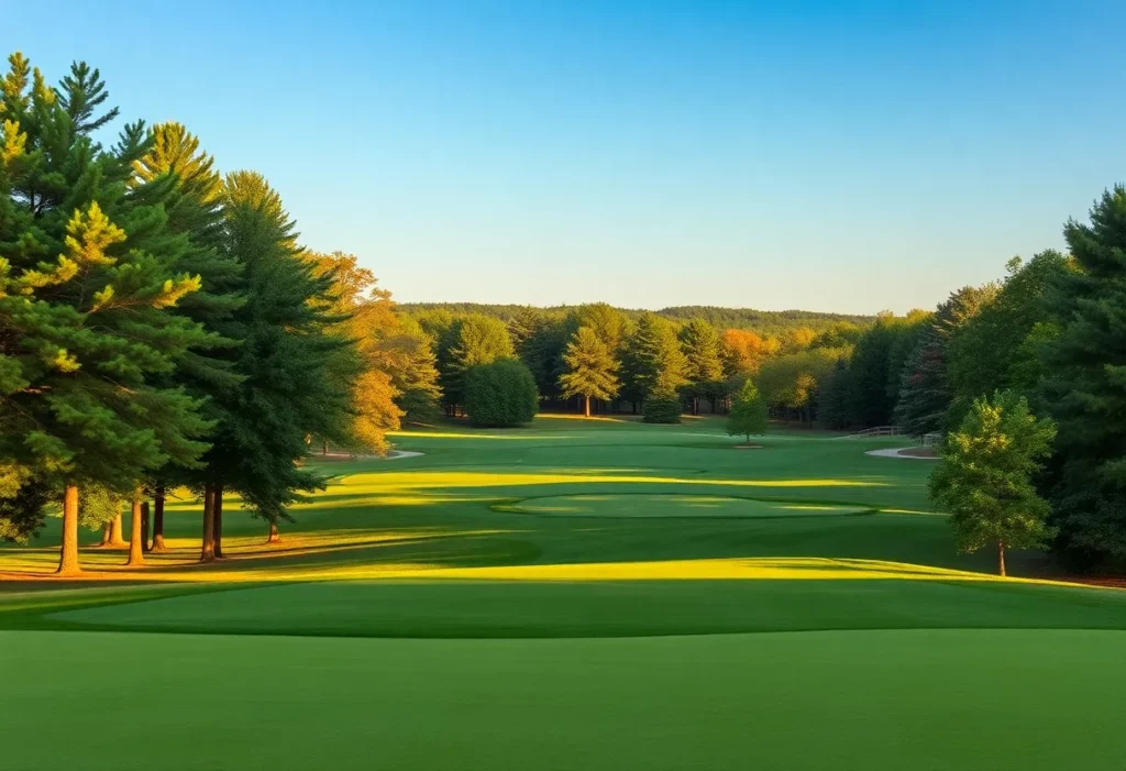 Lush green fairways at Sand Valley Golf Resort in Nekoosa, Wisconsin