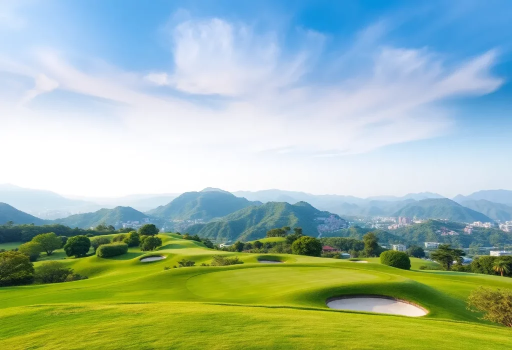 Beautiful golf course landscape in China