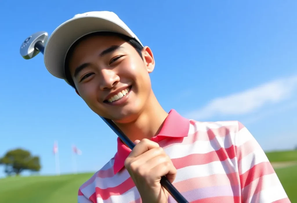 Yubin Jang, Korean golfer, smiling on a golf course.