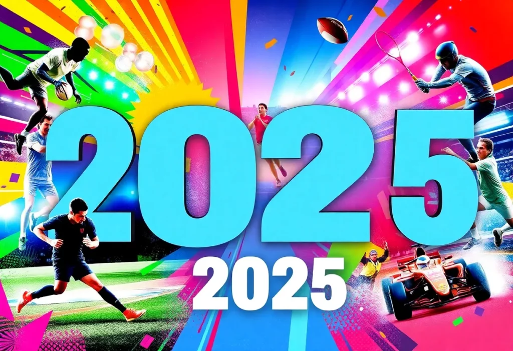Collage of sports events for the year 2025