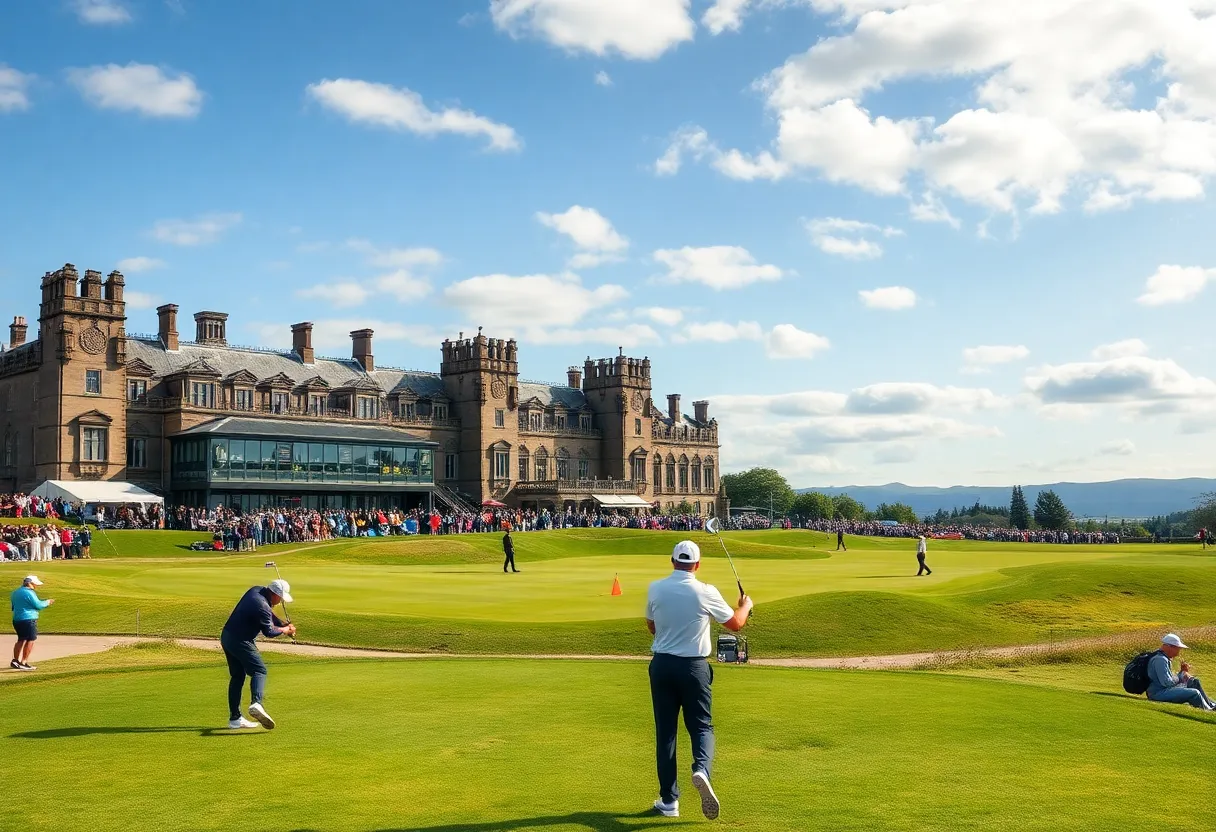 Tech. Sgt. Bryan Broberg celebrating victory at the Carnoustie Country Classic.