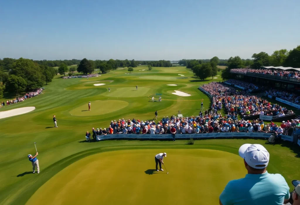 Golf course scene during Challenge Tour event