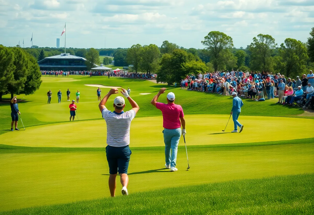 Golf tournament atmosphere showcasing the Korn Ferry Tour