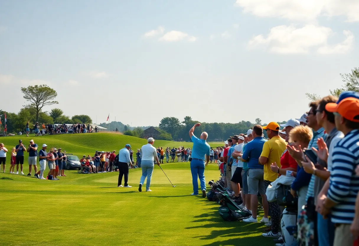 Players competing at the LIV Golf International Series in India