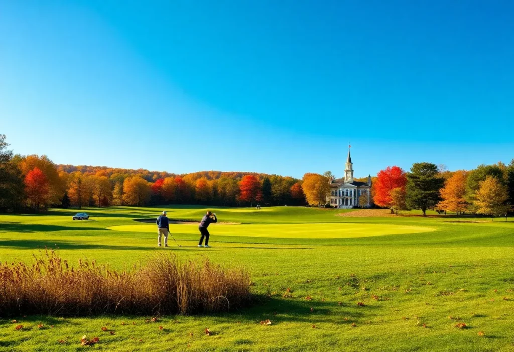 Scenic Pennsylvania golf course during autumn