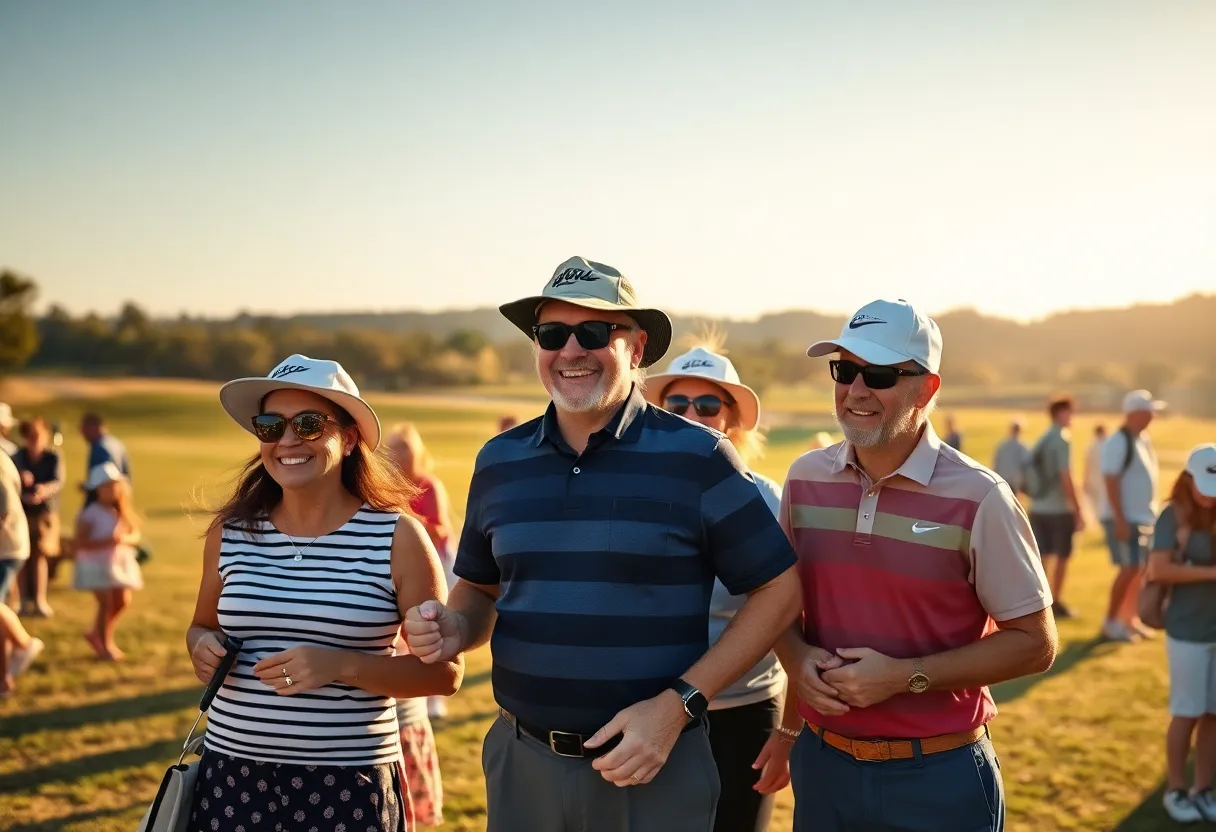 Families and golfers celebrating at the 2024 PNC Championship