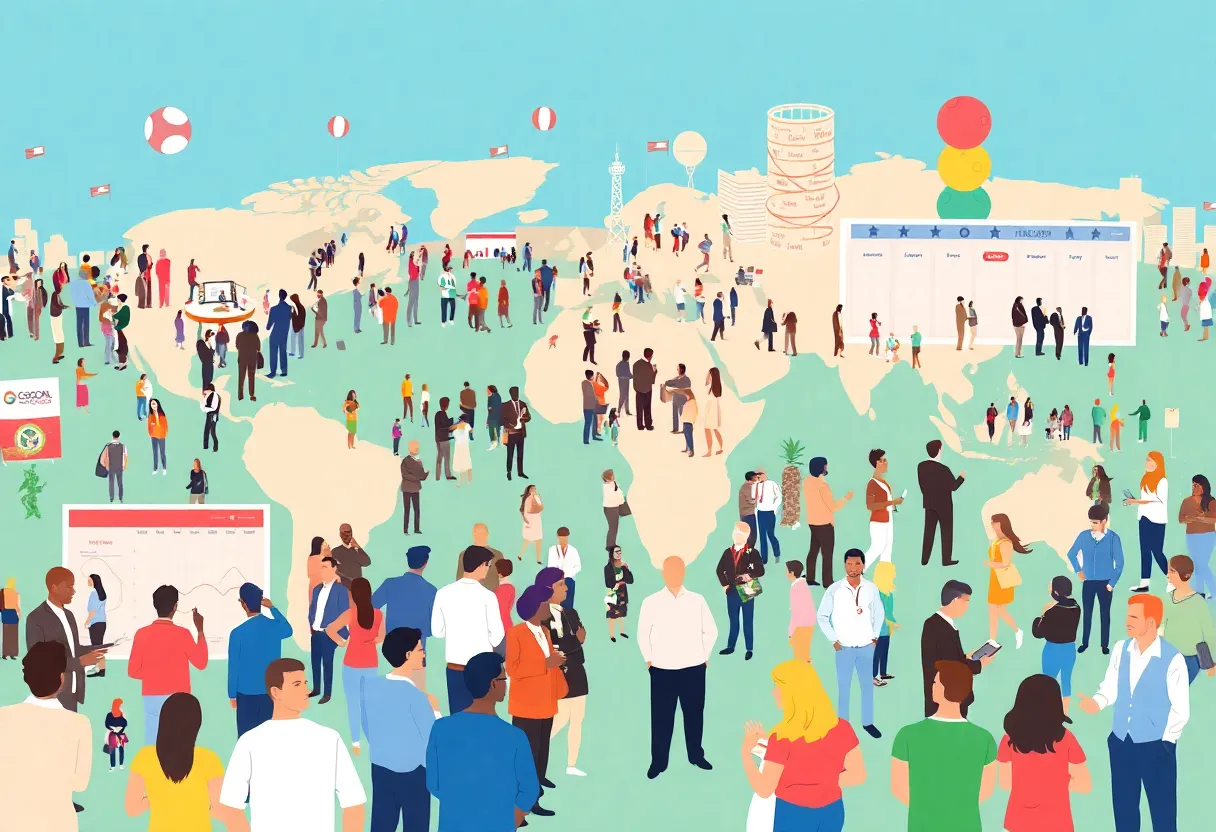 Illustration of numerous sports conferences and events in 2025