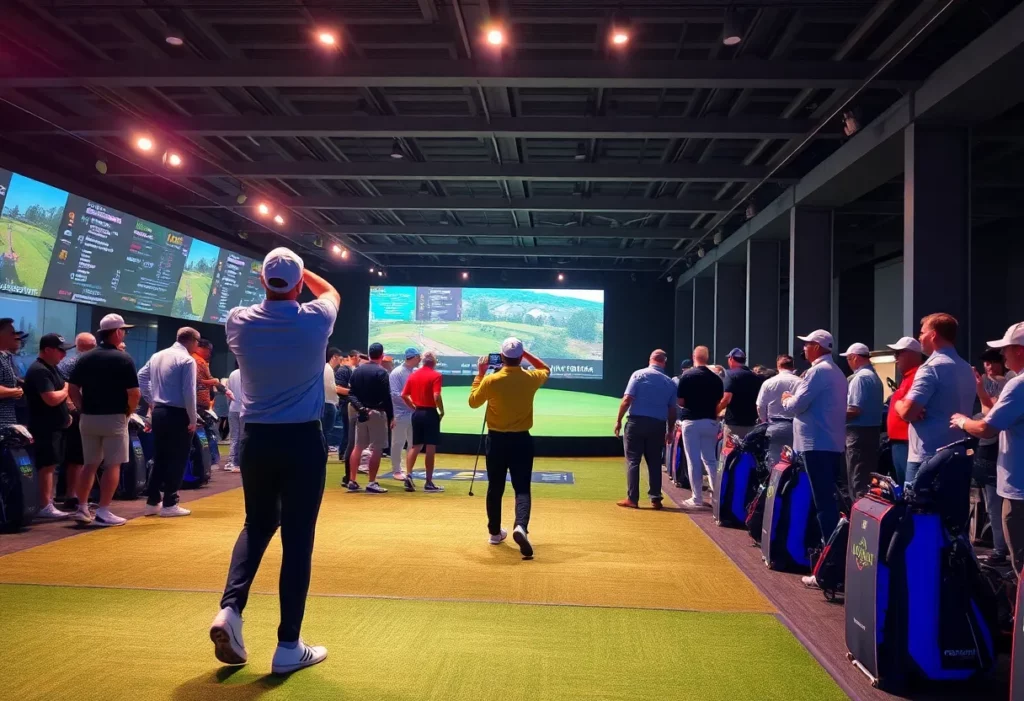 Players competing at the TGL Golf League inaugural match
