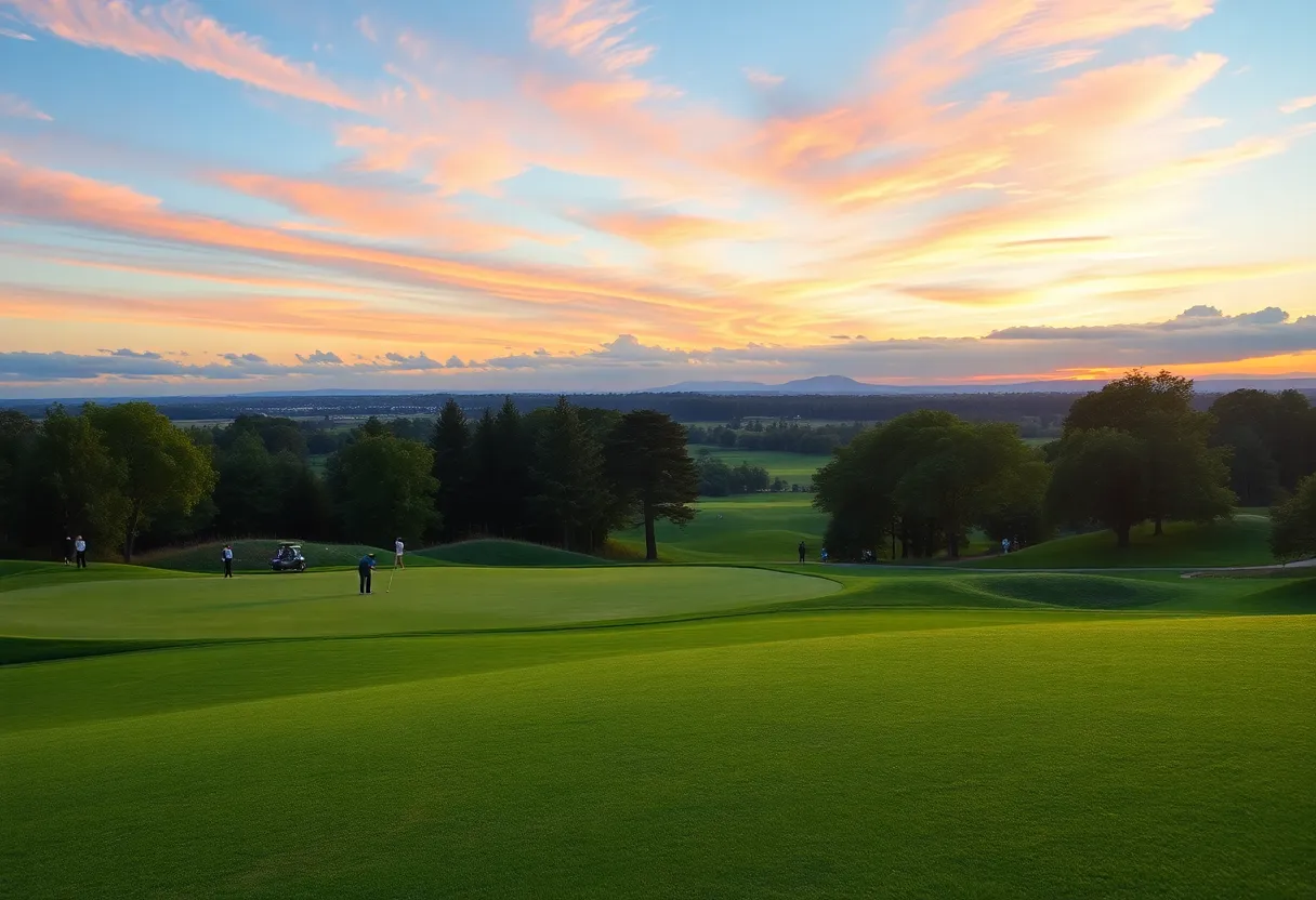 Scenic view of DLF Golf and Country Club during the International Series India 2025