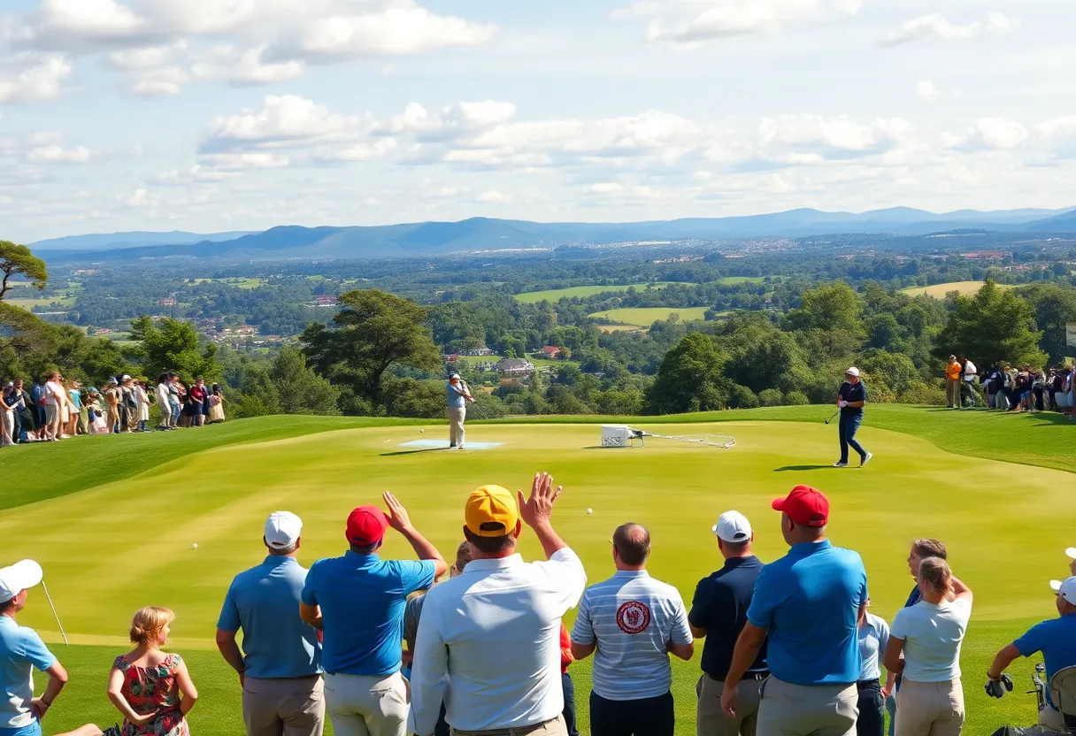 Golfers competing during the 2025 Magical Kenya Open at Muthaiga Golf Club.