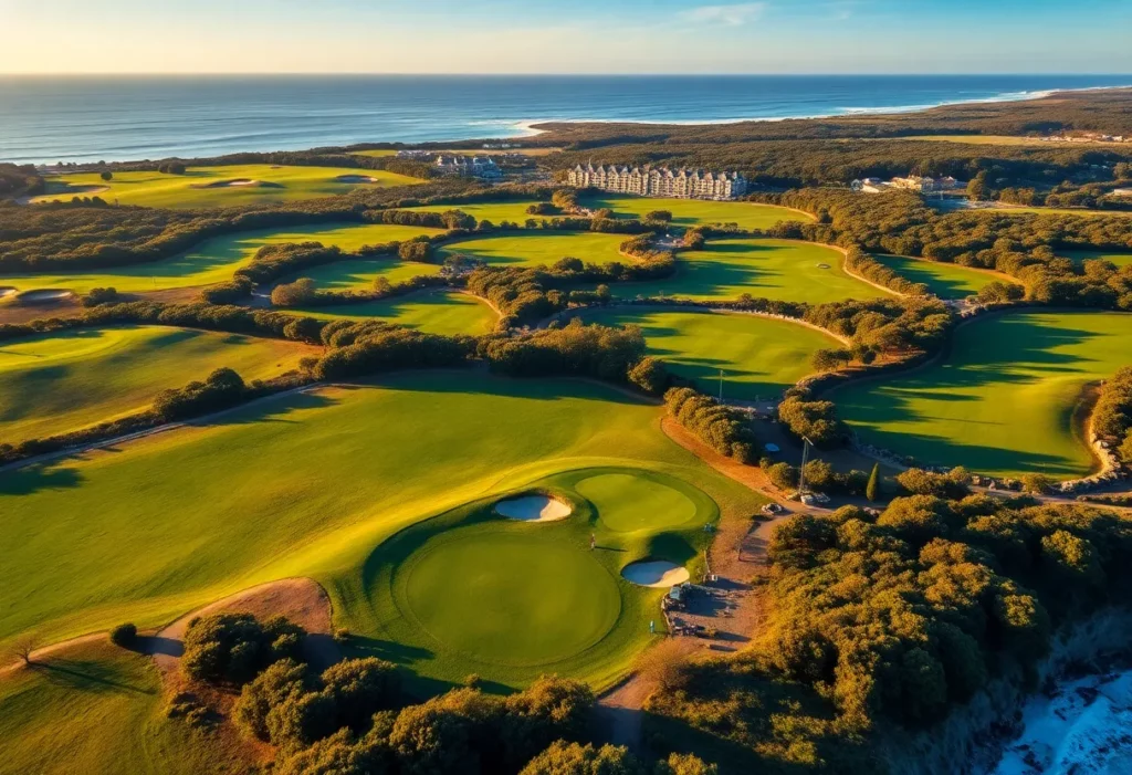 Beautiful golf course landscape in Mornington Peninsula