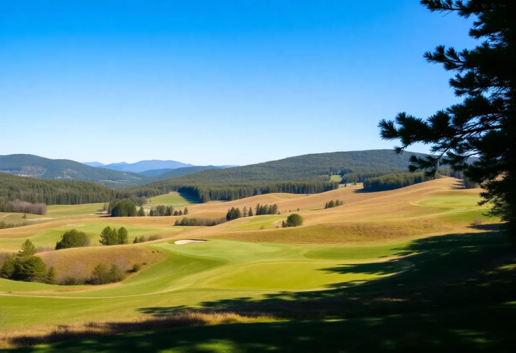 Scenic view of Okemo Valley Golf Course showcasing the landscape and course layout