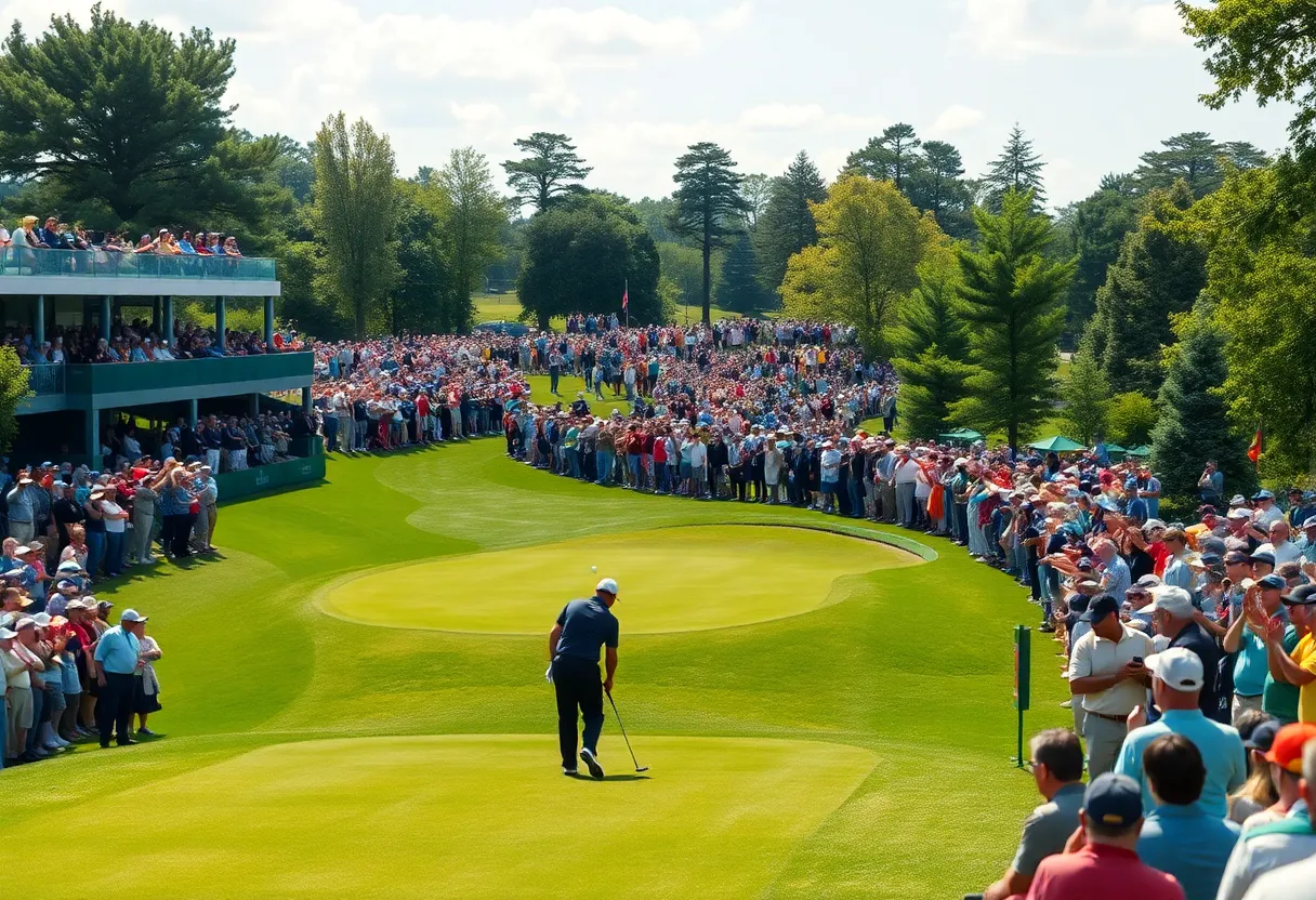 Crowd at the 2025 PGA Championship at Quail Hollow Golf Club