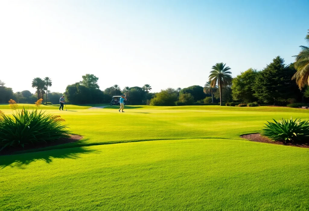 TruGreen branding on a golf course during a PGA Tour event