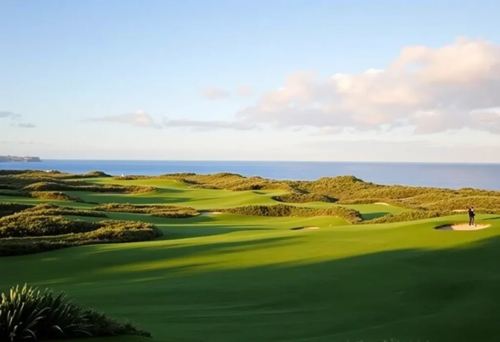 Aerial view of Trump Turnberry golf course