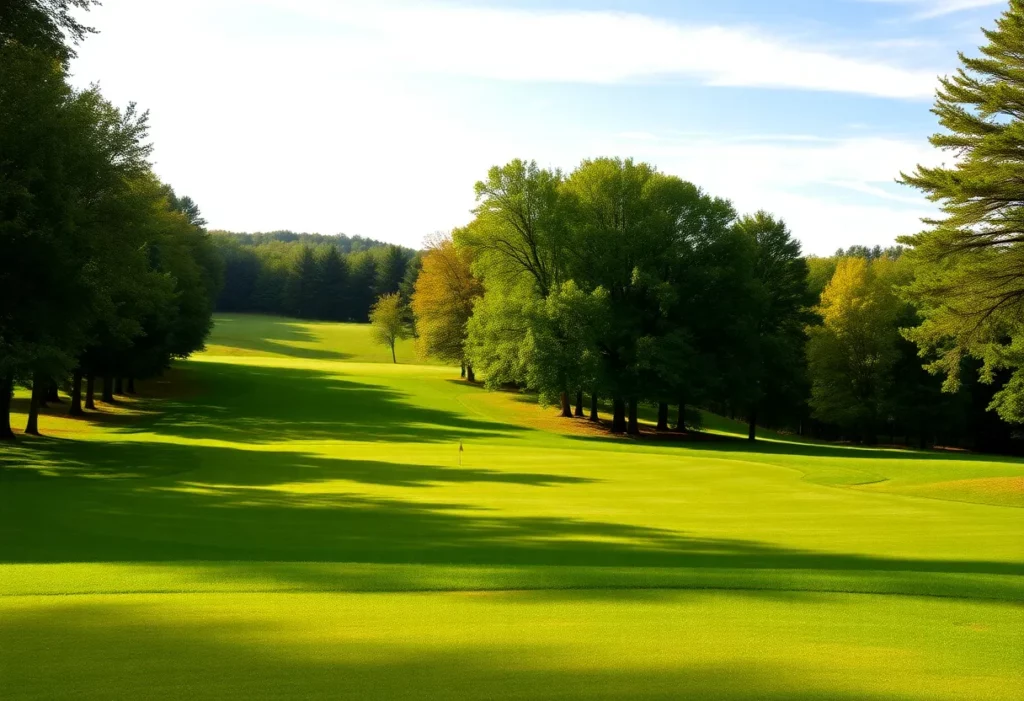 A vibrant golf course landscape in Upstate New York
