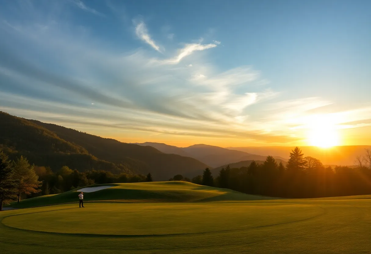 A picturesque golf course in West Virginia