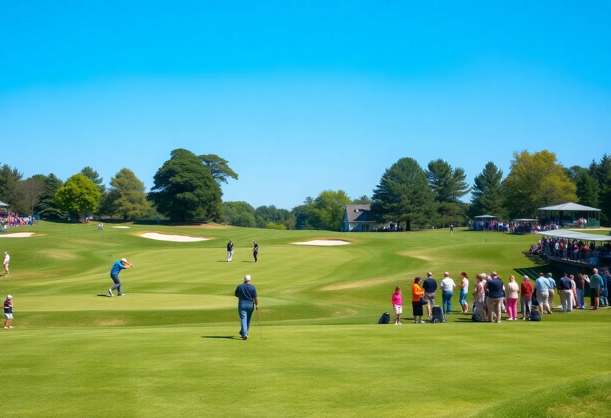 Golf players on the course during the Cognizant Classic.