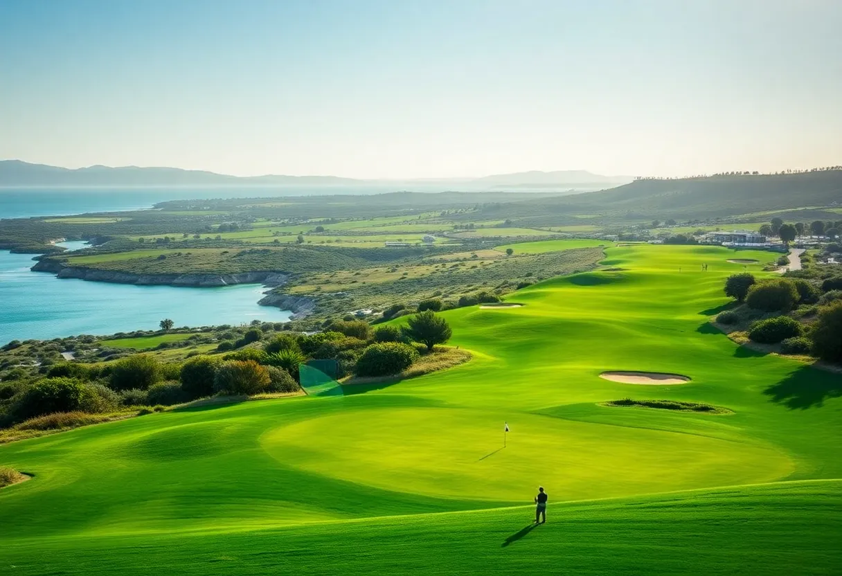 Golf course at Costa Navarino