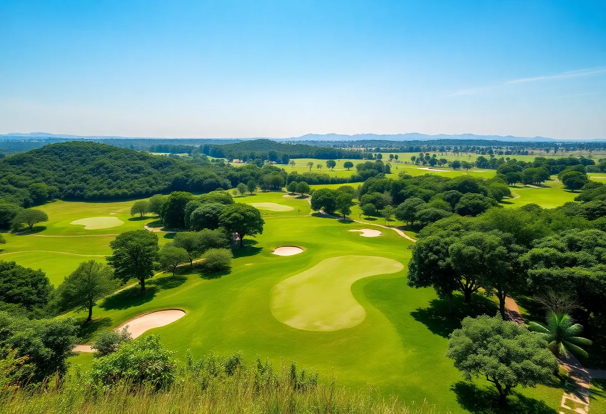 Scenic golf course in Danang, Vietnam