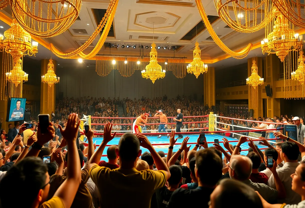 Boxing match atmosphere at Hoiana Resort