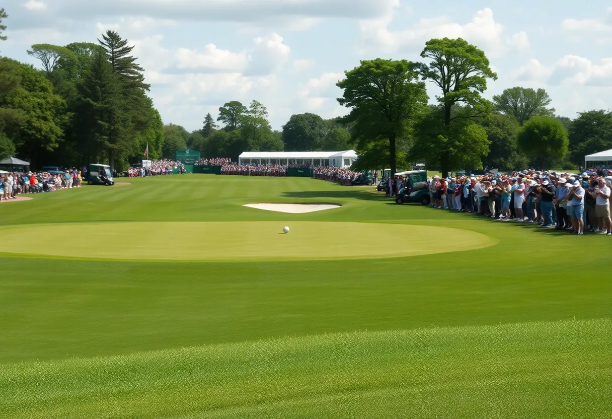 View of Maridoe Golf Club during a LIV Golf tournament