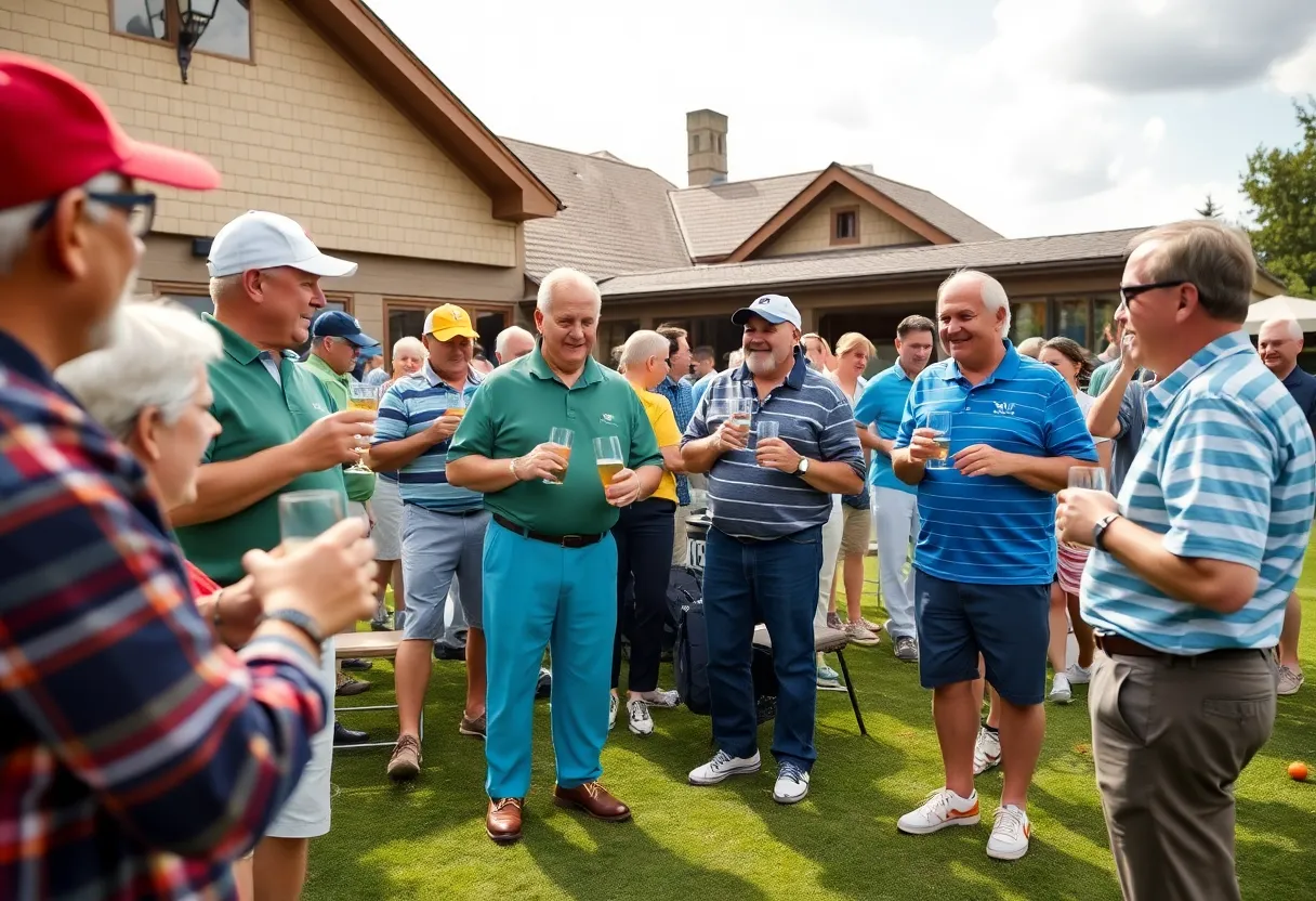 Members enjoying a friendly gathering at Metropolitan Golf Club