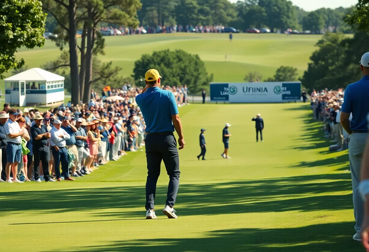 Golf tournament scene at the Porsche Singapore Classic