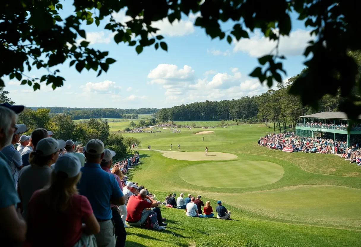 Golfers playing at the Puerto Rico Open