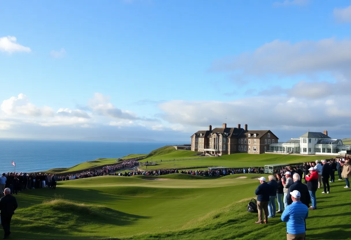 View of Royal Troon Golf Club preparing for the 152nd Open Championship