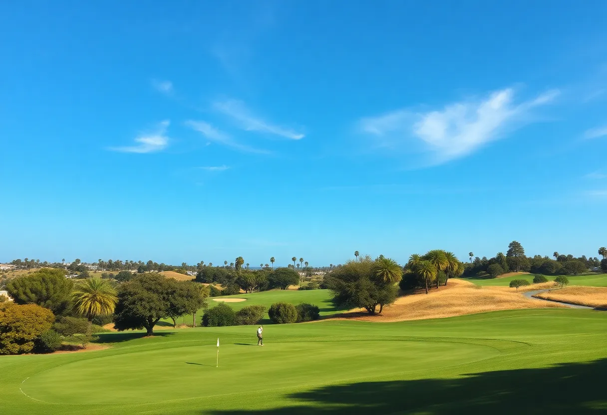 View of a golf course in San Diego