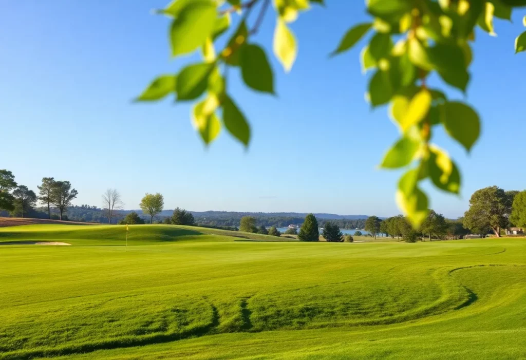 Luxurious golf course representing expensive leisure activities